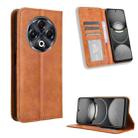 For Tecno Spark 30 4G Magnetic Buckle Retro Texture Leather Phone Case(Brown) - 1