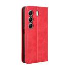 For Tecno Camon 40 4G Magnetic Buckle Retro Texture Leather Phone Case(Red) - 3