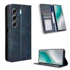 For Tecno Camon 40 4G Magnetic Buckle Retro Texture Leather Phone Case(Blue) - 1
