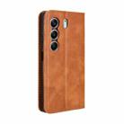 For Tecno Camon 40 4G Magnetic Buckle Retro Texture Leather Phone Case(Brown) - 3