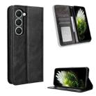 For Tecno Spark 40 Pro 4G Magnetic Buckle Retro Texture Leather Phone Case(Black) - 1