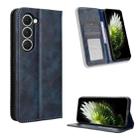 For Tecno Spark 40 Pro 4G Magnetic Buckle Retro Texture Leather Phone Case(Blue) - 1