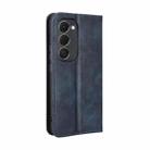 For Tecno Spark 40 Pro+ 4G Magnetic Buckle Retro Texture Leather Phone Case(Blue) - 3