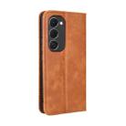 For Tecno Spark 40 Pro+ 4G Magnetic Buckle Retro Texture Leather Phone Case(Brown) - 3