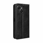 For Tecno Spark 40C Magnetic Buckle Retro Texture Leather Phone Case(Black) - 3