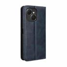 For Tecno Spark 40C Magnetic Buckle Retro Texture Leather Phone Case(Blue) - 3