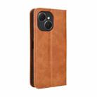 For Tecno Spark 40C Magnetic Buckle Retro Texture Leather Phone Case(Brown) - 3