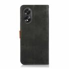 For OPPO A38 4G KHAZNEH Dual-color Cowhide Texture Flip Leather Phone Case(Black) - 3