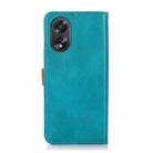 For OPPO A38 4G KHAZNEH Dual-color Cowhide Texture Flip Leather Phone Case(Blue) - 3