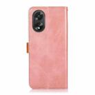 For OPPO A38 4G KHAZNEH Dual-color Cowhide Texture Flip Leather Phone Case(Rose Gold) - 3