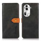 For OPPO Reno11 Pro 5G Global KHAZNEH Dual-color Cowhide Texture Flip Leather Phone Case(Black) - 3