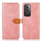 For OPPO Reno12 Pro 5G Global KHAZNEH Dual-color Cowhide Texture Flip Leather Phone Case(Rose Gold) - 1
