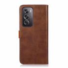 For OPPO Reno12 Pro 5G Global KHAZNEH Dual-color Cowhide Texture Flip Leather Phone Case(Brown) - 3