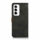 For OPPO Reno12 5G Global KHAZNEH Dual-color Cowhide Texture Flip Leather Phone Case(Black) - 3