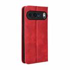 For Google Pixel 9 Pro Magnetic Buckle Retro Texture Leather Phone Case(Red) - 3