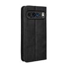 For Google Pixel 9 Magnetic Buckle Retro Texture Leather Phone Case(Black) - 3