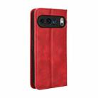 For Google Pixel 9 Magnetic Buckle Retro Texture Leather Phone Case(Red) - 3