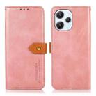 For Xiaomi Redmi 12 4G KHAZNEH Dual-color Cowhide Texture Flip Leather Phone Case(Rose Gold) - 1