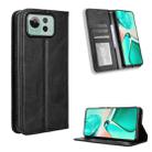 For ASUS Zenfone 12 Ultra Magnetic Buckle Retro Texture Leather Phone Case(Black) - 1