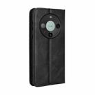For Huawei Mate 60 5G Magnetic Buckle Retro Texture Leather Phone Case(Black) - 3