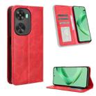 For Huawei nova 11 SE Magnetic Buckle Retro Texture Leather Phone Case(Red) - 1