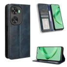 For Huawei nova 11 SE Magnetic Buckle Retro Texture Leather Phone Case(Blue) - 1