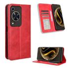 For Huawei Enjoy 70 4G Magnetic Buckle Retro Texture Leather Phone Case(Red) - 1