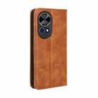 For Huawei nova 12 5G Magnetic Buckle Retro Texture Leather Phone Case(Brown) - 3