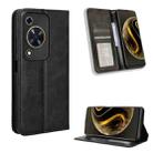 For Huawei nova Y72 4G / Enjoy 70 4G Magnetic Buckle Retro Texture Leather Phone Case(Black) - 1