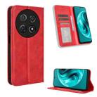 For Huawei nova 12i 4G / Enjoy 70 Pro 4G Magnetic Buckle Retro Texture Leather Phone Case(Red) - 1