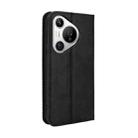 For Huawei Pura 70 Magnetic Buckle Retro Texture Leather Phone Case(Black) - 3