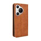 For Huawei Pura 70 Magnetic Buckle Retro Texture Leather Phone Case(Brown) - 3