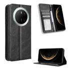 For Huawei Mate 70 Magnetic Buckle Retro Texture Leather Phone Case(Black) - 1