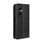 For Huawei Enjoy 80 4G / nova Y73 4G Magnetic Buckle Retro Texture Leather Phone Case(Black) - 3