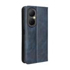 For Huawei Enjoy 80 4G Magnetic Buckle Retro Texture Leather Phone Case(Blue) - 3