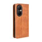 For Huawei Enjoy 80 4G / nova Y73 4G Magnetic Buckle Retro Texture Leather Phone Case(Brown) - 3
