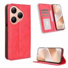 For Huawei Pura 80 5G Magnetic Buckle Retro Texture Leather Phone Case(Red) - 1