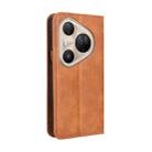 For Huawei Pura 80 Pro 5G / 80 Pro+ 5G Magnetic Buckle Retro Texture Leather Phone Case(Brown) - 3