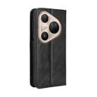For Huawei Pura 80 Ultra 5G Magnetic Buckle Retro Texture Leather Phone Case(Black) - 3