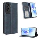 For Honor X50i Magnetic Buckle Retro Texture Leather Phone Case(Blue) - 1