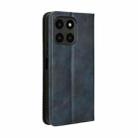 For Honor X6a 4G Magnetic Buckle Retro Texture Leather Phone Case(Blue) - 3