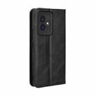 For Honor 100 5G Magnetic Buckle Retro Texture Leather Phone Case(Black) - 3