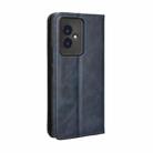 For Honor 100 5G Magnetic Buckle Retro Texture Leather Phone Case(Blue) - 3