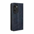 For Honor 100 Pro 5G Magnetic Buckle Retro Texture Leather Phone Case(Blue) - 3