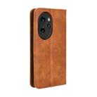 For Honor 100 Pro 5G Magnetic Buckle Retro Texture Leather Phone Case(Brown) - 3