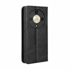 For Honor X9b 5G Magnetic Buckle Retro Texture Leather Phone Case(Black) - 3