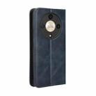 For Honor X9b 5G Magnetic Buckle Retro Texture Leather Phone Case(Blue) - 3