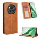 For Honor Magic6 5G Magnetic Buckle Retro Texture Leather Phone Case(Brown) - 1