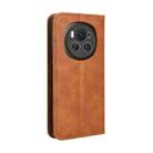 For Honor Magic6 5G Magnetic Buckle Retro Texture Leather Phone Case(Brown) - 3