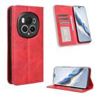 For Honor Magic6 Pro 5G Magnetic Buckle Retro Texture Leather Phone Case(Red) - 1